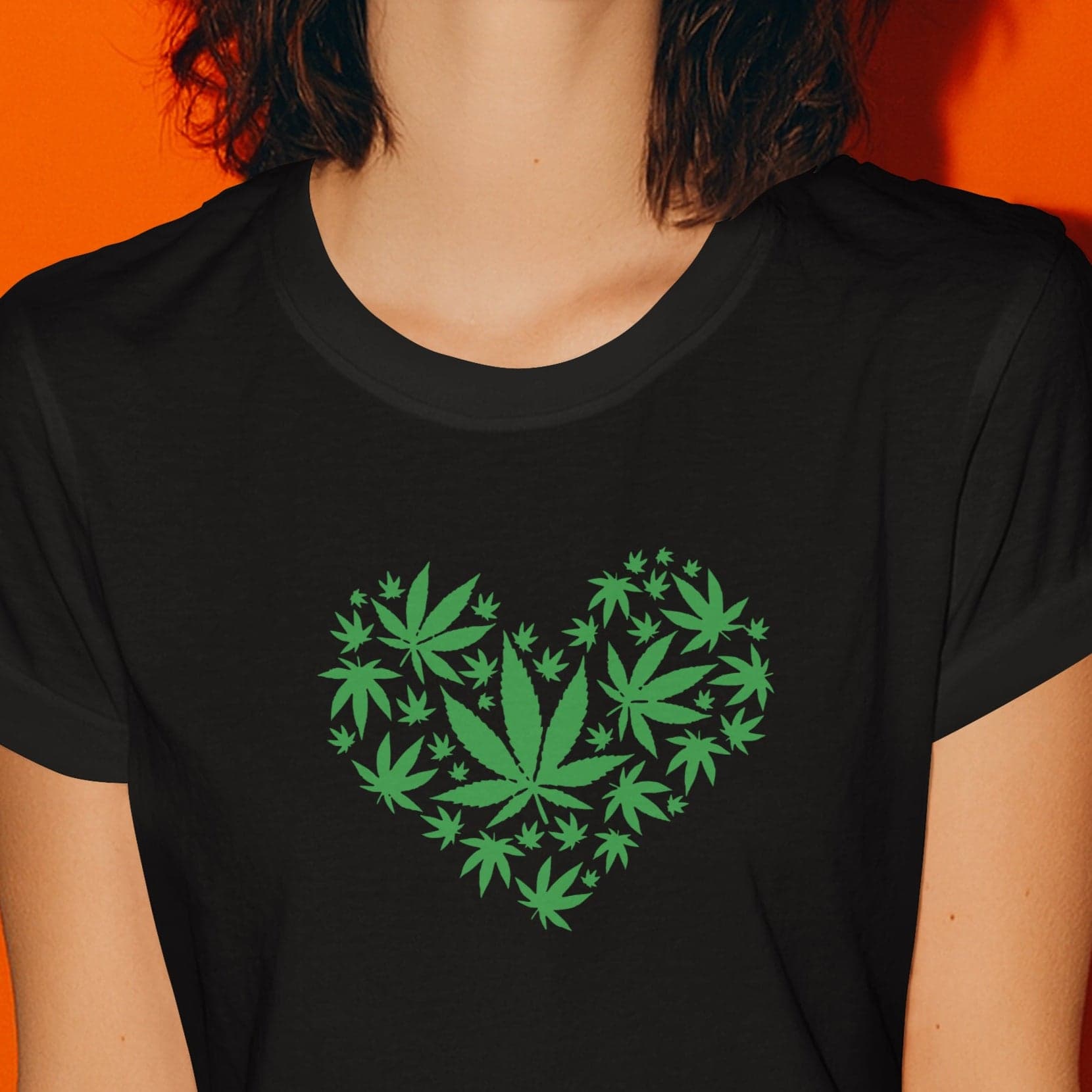 The Healing Heart Women's T-Shirt Centered Cannabis Heart