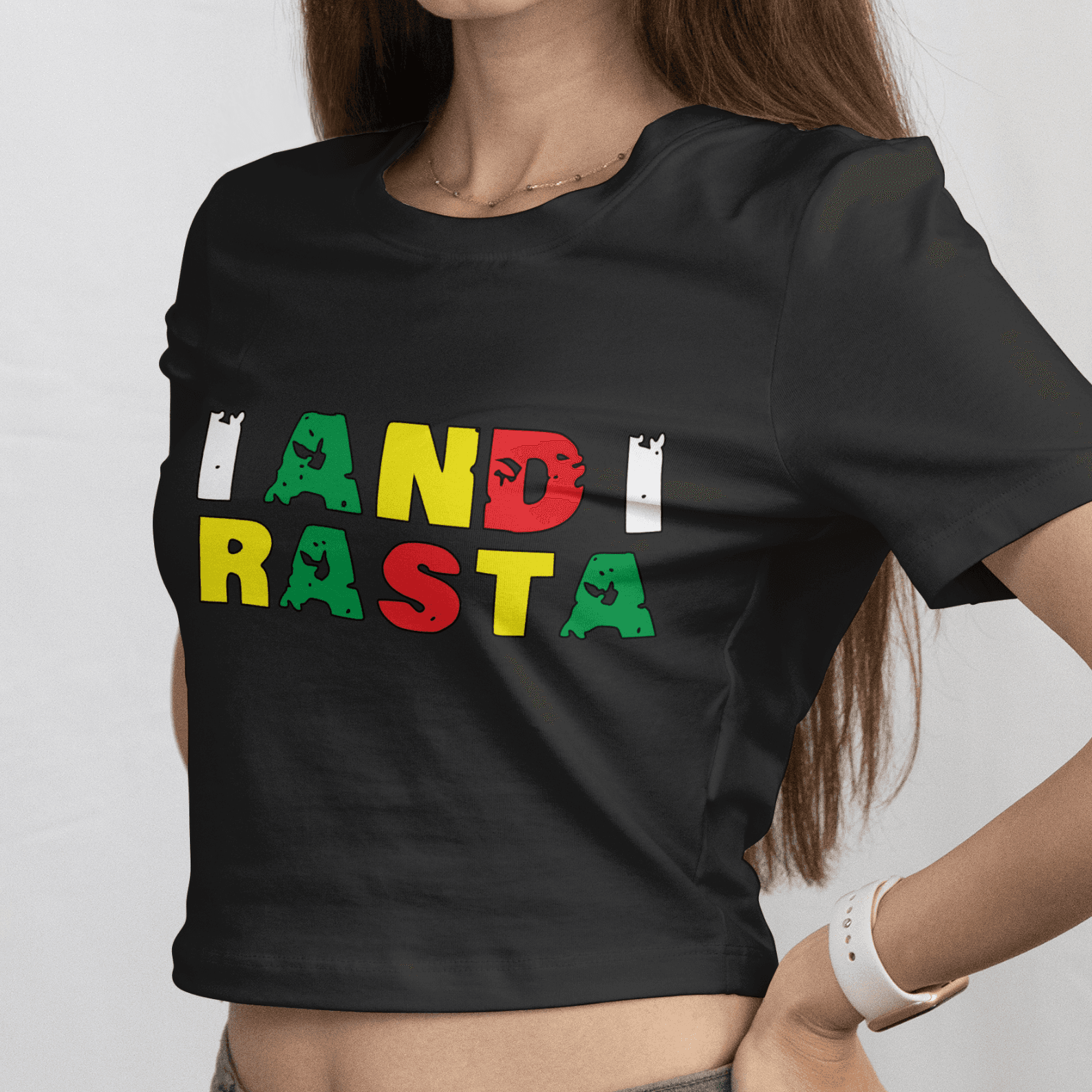 I AND I RASTA Cropped Tee